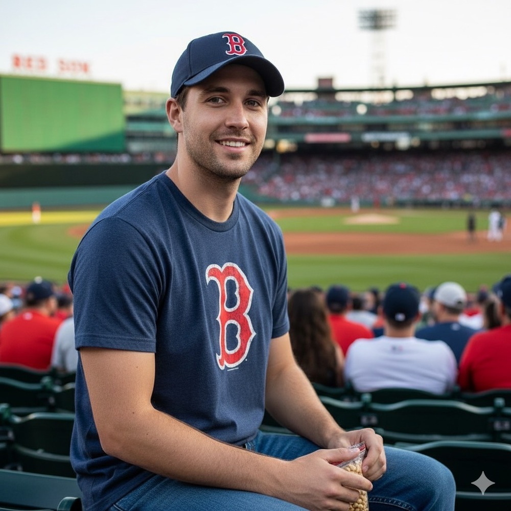 MLB Boston Redsox T Shirt Men Unisex‎ 2X Navy Blue Ringspun Soft Short Sleeves